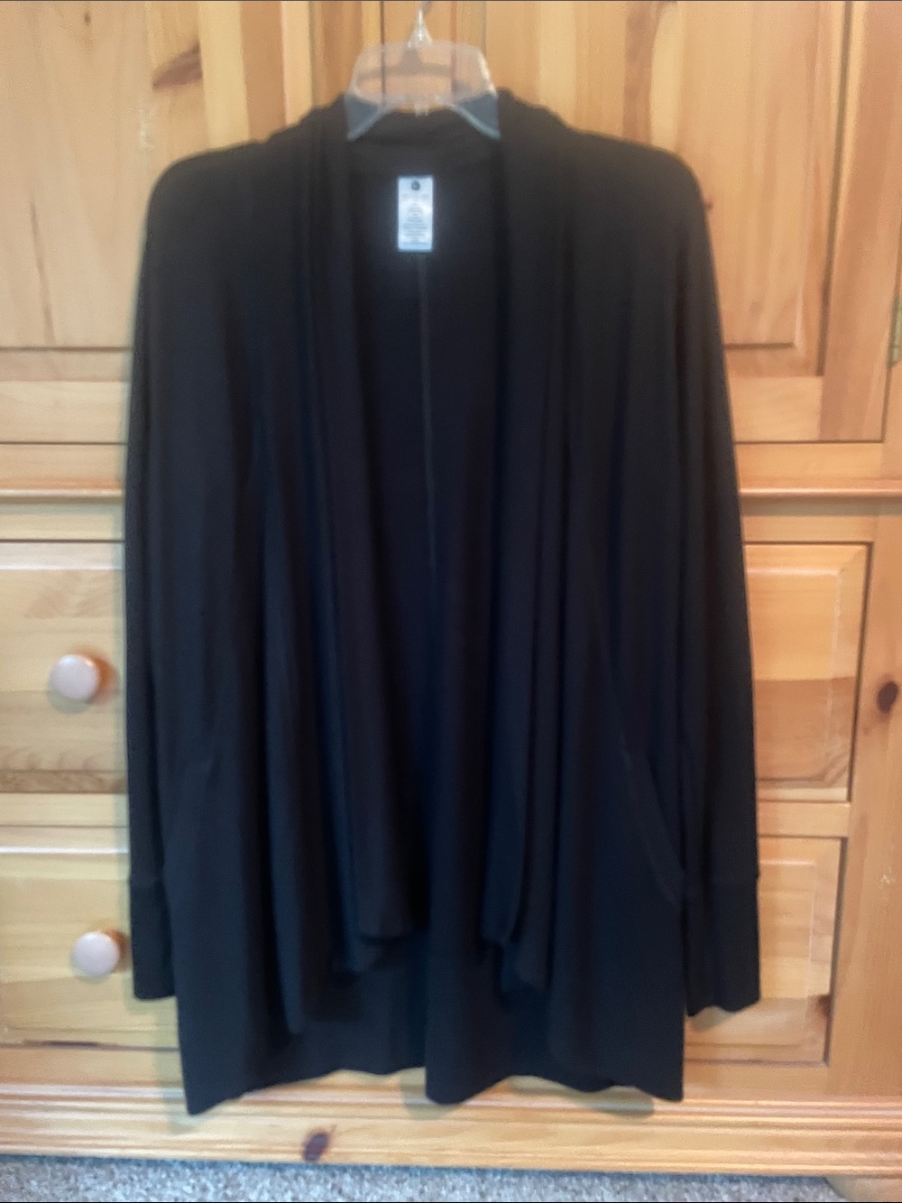 Active Life Black Open-Front Women's Cardigan